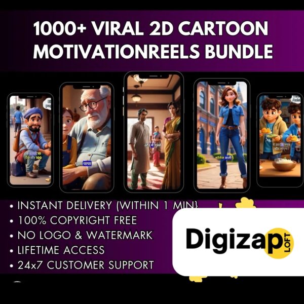 1000+ CARTOON MOTIVATIONAL REELS BUNDLE